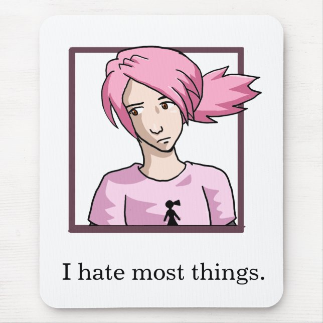 Ich hasse die meisten Sachen Mousepad (Vorne)