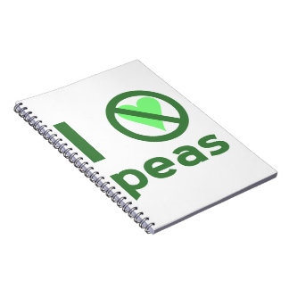 Ich hasse Erbsen Notizblock