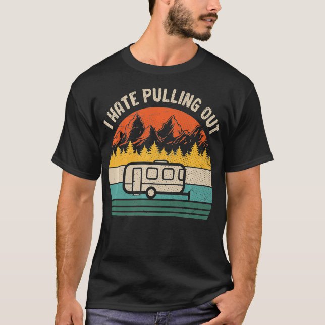 Ich hasse es, einen lustigen Anhänger Camper im Fr T-Shirt (Vorderseite)