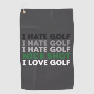 Ich hasse Golf, guter Schlag, ich liebe Golf, Golf Golfhandtuch