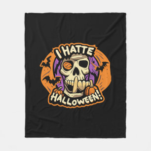 ich hasse Halloween Fleecedecke