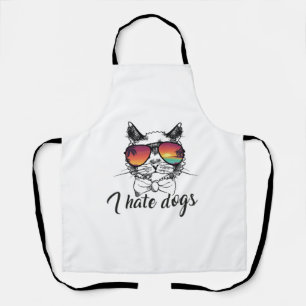 Ich hasse Hunde Funny Geschenke für Katzen Freund Schürze