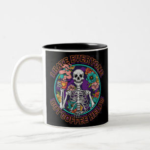 Ich hasse jeden Kaffee hilft Kaffee-Liebhaber-Gesc Zweifarbige Tasse