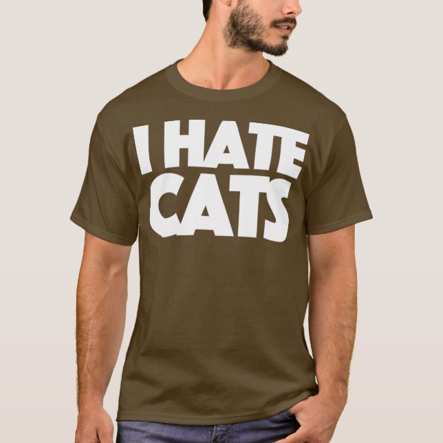 Ich hasse Katzen T-Shirt (Vorderseite)