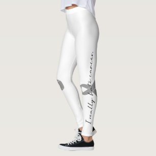 Ich hasse Krebs wirklich   Benutzerdefinierte Ribb Leggings