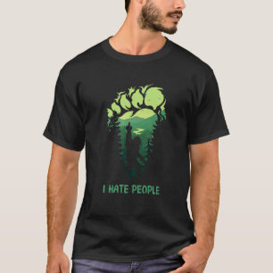 Ich hasse Leute Camping Lover Bigfoot T-Shirt