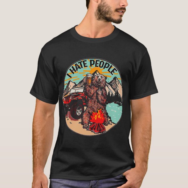 Ich hasse Leute, die ich das lustige T-Shirt (Vorderseite)