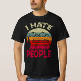 Ich hasse Leute Funny Camping T-Shirt