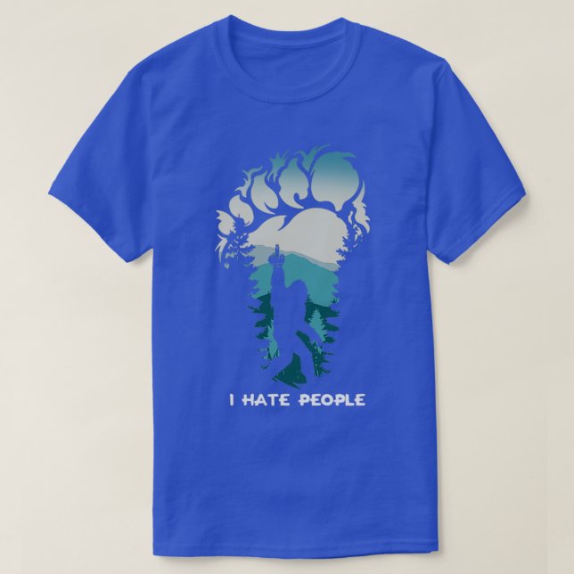 Ich hasse Leute mit einem großen Fuß T-Shirt (Design vorne)