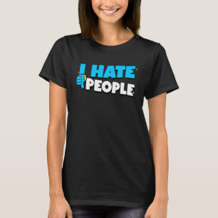 Ich hasse Leute Retro T-Shirt