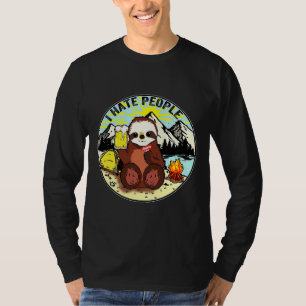 Ich hasse Leute Sloth Outdoor Adventure T-Shirt