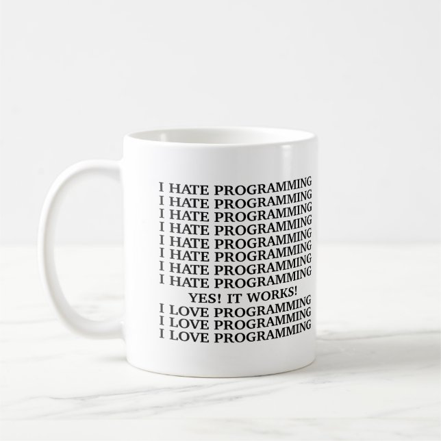 Ich hasse Liebeprogrammierung die Kaffeetasse (Links)