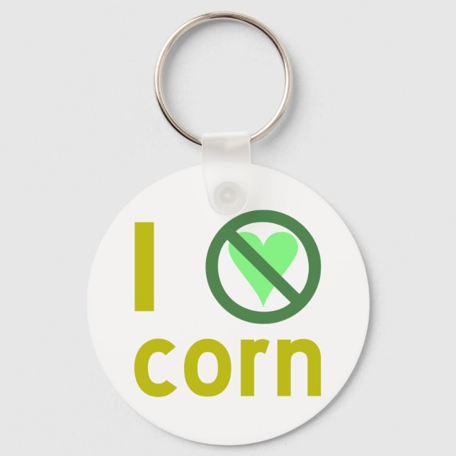 Ich hasse Mais Schlüsselanhänger (Vorderseite)