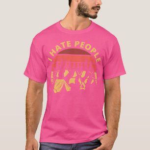 Ich hasse Menschen, die ich Liebe Camping Zelt Cam T-Shirt