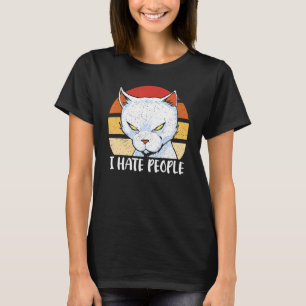 Ich hasse Menschen, die ich nicht mag Mid-Finger-I T-Shirt