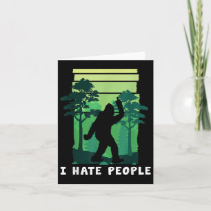 Ich hasse Menschen - Funny Bigfoot Middle Finger S Karte