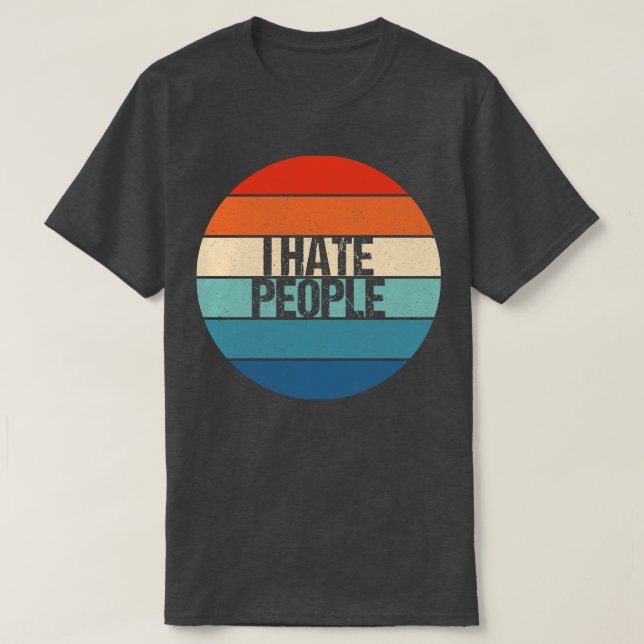 Ich hasse Menschen T-Shirt (Design vorne)