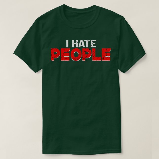 Ich hasse Menschen T-Shirt (Design vorne)