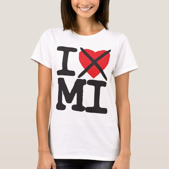 Ich hasse MI - Michigan T-Shirt (Vorderseite)