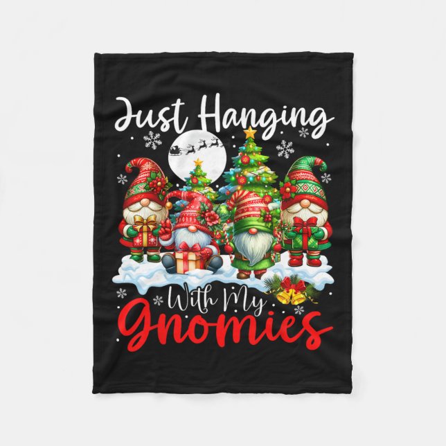 Ich hasse mich mit meinen Gnomen ab Weihnachten Fleecedecke (Vorderseite)