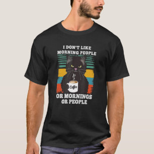 Ich hasse Morgenmenschen Katzen-Spruch für Perse T-Shirt