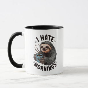 Ich hasse Morgenmuffel Faultier Tasse