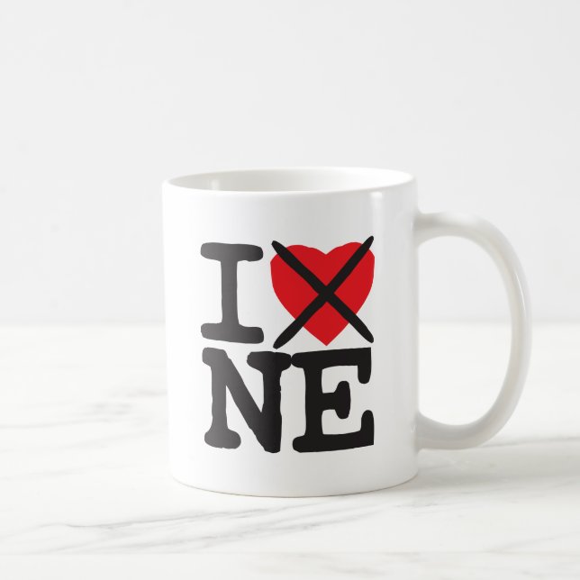 Ich hasse Ne - Nebraska Kaffeetasse (Rechts)