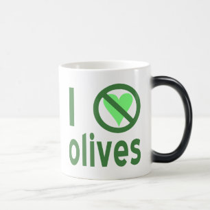 Ich hasse Oliven. Keine Liebe Grün Verwandlungstasse