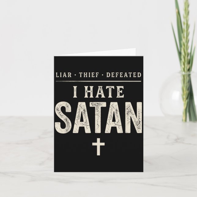 Ich hasse Satan Karte (Vorderseite)
