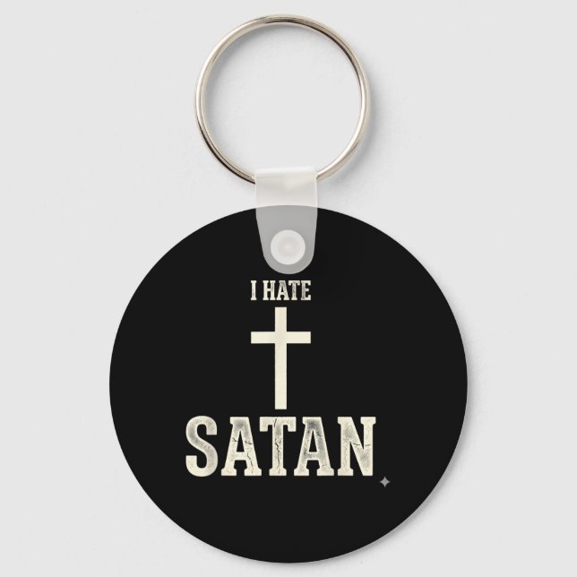 Ich hasse Satan Schlüsselanhänger (Vorderseite)