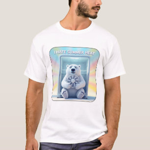 Ich hasse Sommerhitze - Süßer Eisbär im Kühlschran T-Shirt