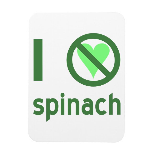 Ich hasse Spinat Magnet (Vertikal)