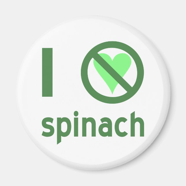 Ich hasse Spinat Magnet (Vorne)