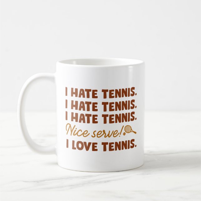 Ich hasse Tennis Kaffeetasse (Links)