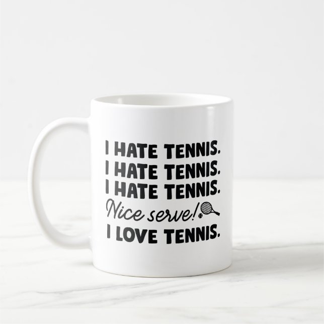 Ich hasse Tennis Kaffeetasse (Links)