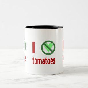 Ich hasse Tomaten Keine Liebe Zweifarbige Tasse