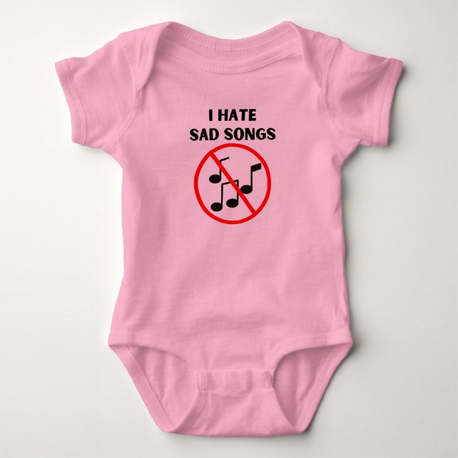 Ich hasse traurige Lieder Baby Strampler (Vorderseite)