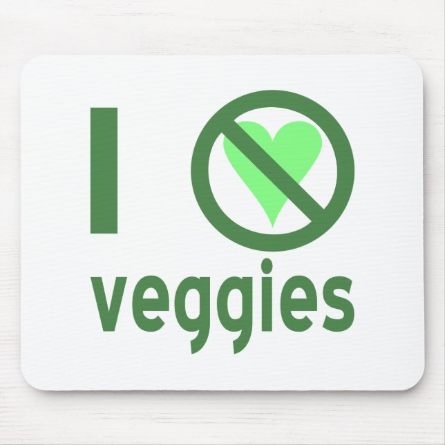 Ich hasse Veggies Mousepad (Vorne)