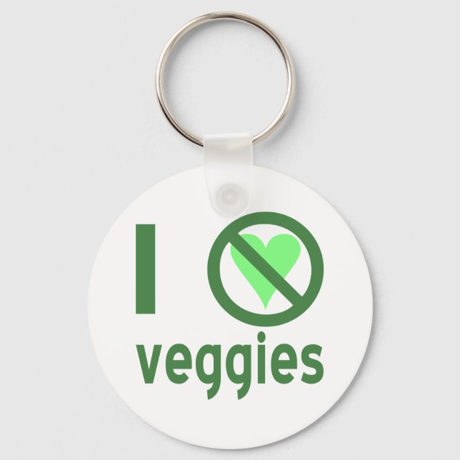 Ich hasse Veggies Schlüsselanhänger (Vorderseite)