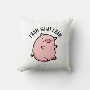 Ich hasse, was ich Ham Funny Pig Puff Kissen