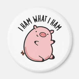 Ich hasse, was ich Ham Funny Pig Puff Magnet