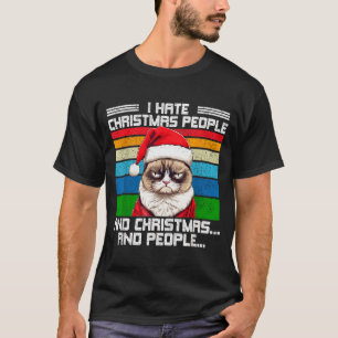 Ich hasse Weihnachtsferien-Hasser Schwarze Uni-Erw T-Shirt
