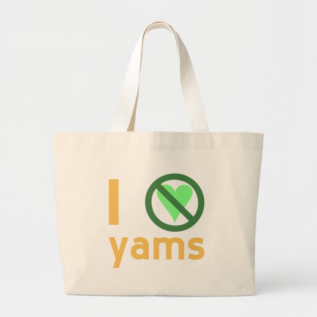 Ich hasse Yams Jumbo Stoffbeutel (Vorne)