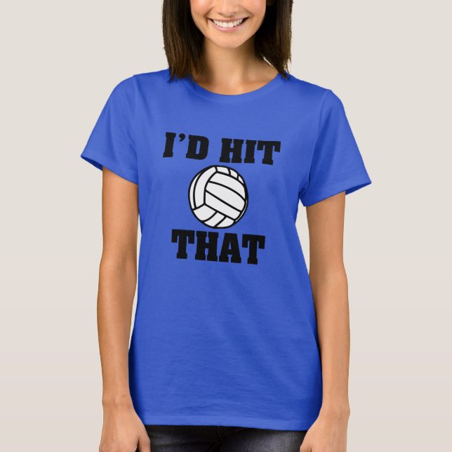 Ich hatte das Shirt der lustigen Volleyballfrauen  (Vorderseite)