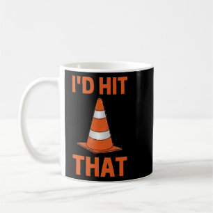 Ich hatte diesen lustigen, orangefarbenen Autokreu Kaffeetasse