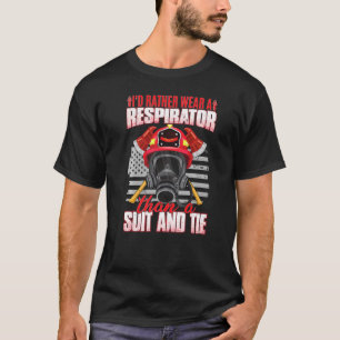 Ich hatte einen Wildland-Feuerwehrmann im Respirat T-Shirt