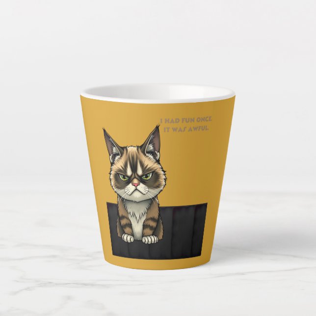 Ich hatte einmal Spaß. Es war schrecklich Milchtasse (Vorderseite)