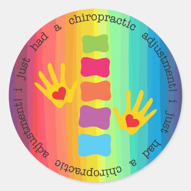 Ich hatte gerade einen Chiropraktiker, der Kinder- Runder Aufkleber (Vorderseite)