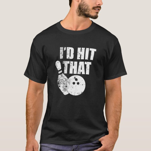 Ich hatte geschlagen, dass der Bowling ein lustige T-Shirt (Vorderseite)