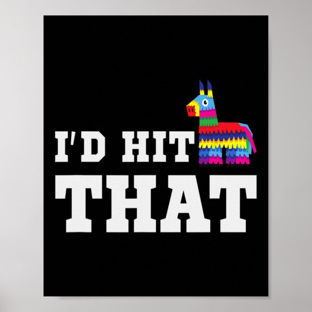 Ich hatte geschlagen, dass Pinata Funny Cinco De M Poster (Vorne)